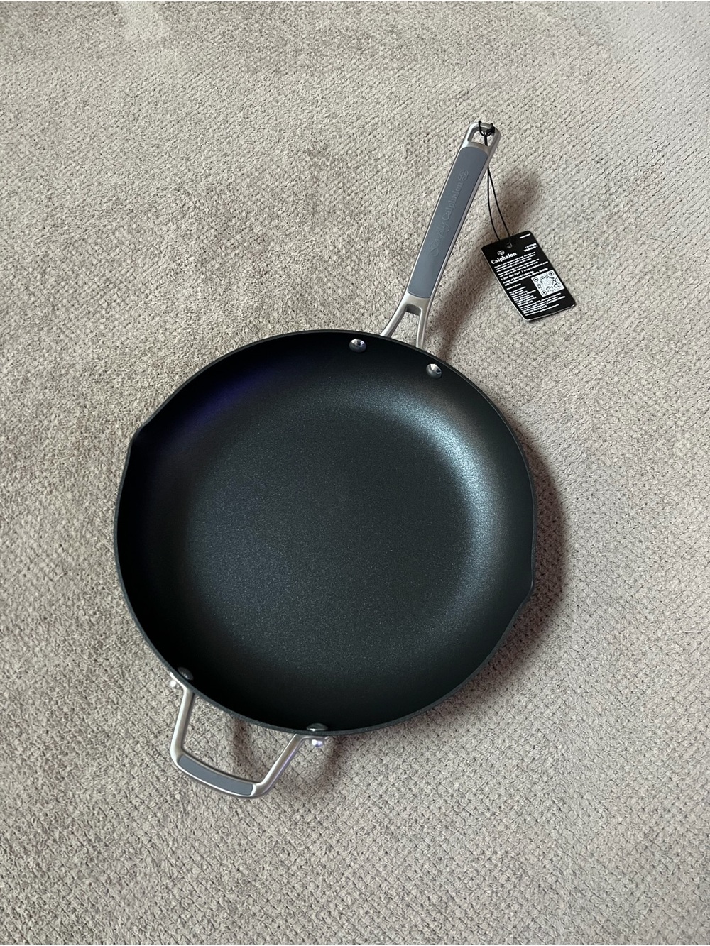 Simply Calphalon 1392 12” Round Nonstick Fry Pan With Handles / Pour Spouts NWT - Picture 2 of 7